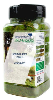 WWScenics WSG4-009 4mm Spring Static Grass 1000ml canister