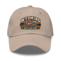 Wyoming embroidered dad hat in Stone