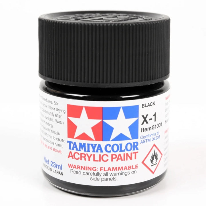 Tamiya Acrylic X-1 Black 23ml Bottle — exact product reference
