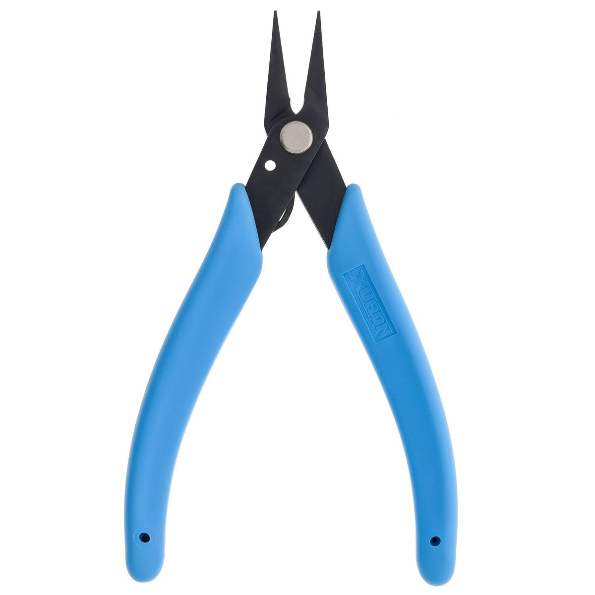 Xuron 485FN Flat Nose Pliers with Smooth Duckbill Jaws, open jaws and full handle view