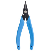 Xuron 485FN Flat Nose Pliers with Smooth Duckbill Jaws, closed-jaw view
