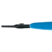 Xuron 485FN Flat Nose Pliers with Smooth Duckbill Jaws, side profile of the jaws