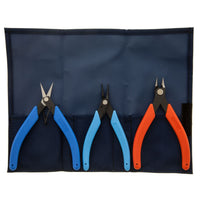 Xuron TK3200 tool kit with 2175ET cutter, 9180ET scissors and 450 pliers in the open canvas pouch