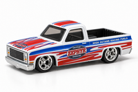 Zephyr Racing Fuels decal application mockup on the regular Hot Wheels ’83 Chevy Silverado single-cab short-bed casting.