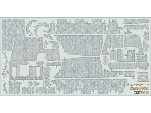 Tamiya 1/35 Zimmerit Coating Sheet - 12673 — exact product reference
