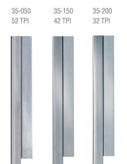 Zona ultra-thin razor saw blade comparison — 35-200 32 TPI shown at right beside 52 and 42 TPI versions.