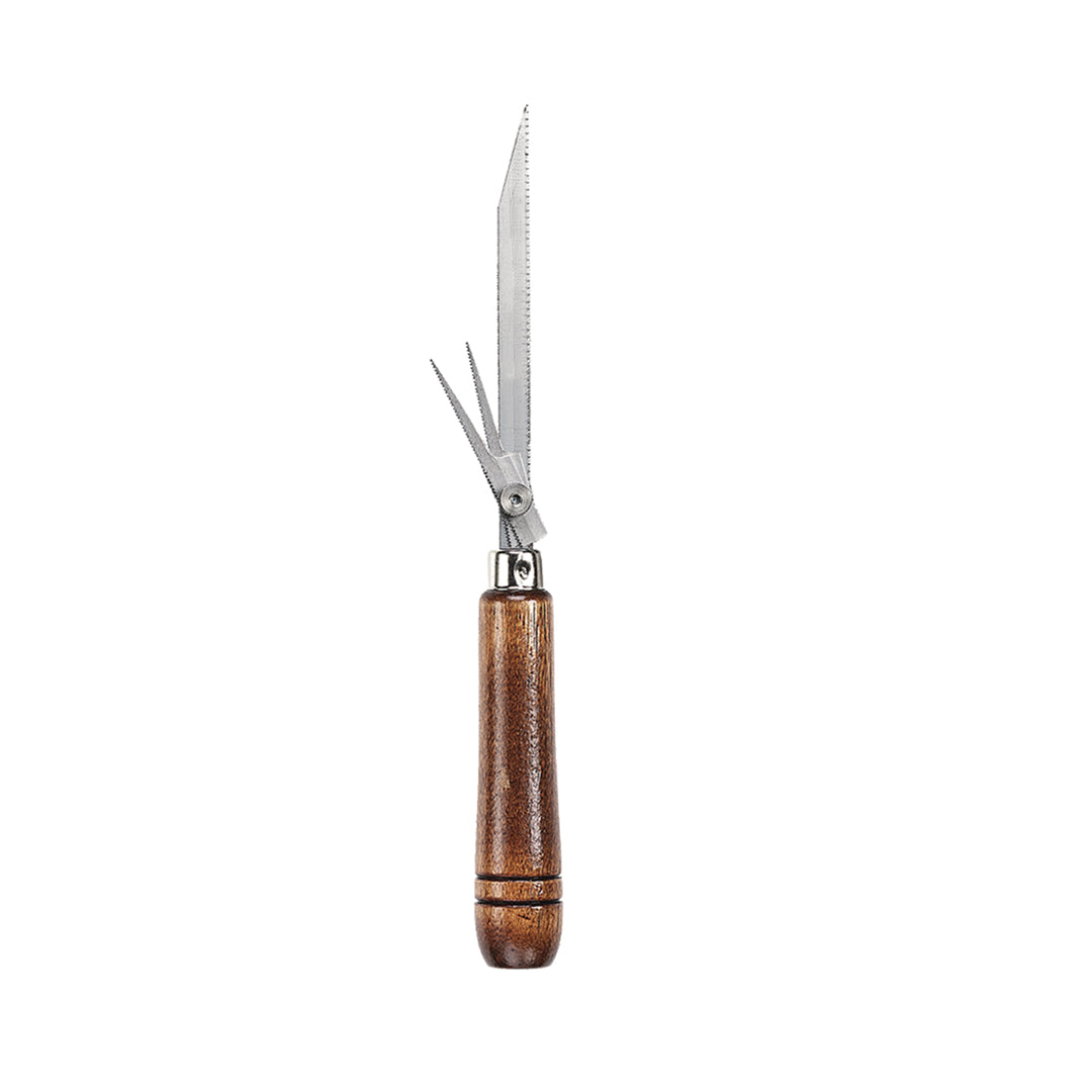 Zona 35-450 saber saw set with wooden handle and three interchangeable blades.