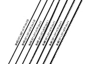 Zona 36-481 size 3 jeweler's saw blade shown in the manufacturer's labeled blade comparison.