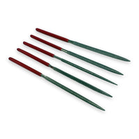 Zona 37-352 fine-point diamond files — angled view of the five profiles.