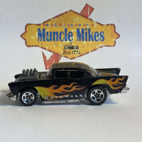 1998 Hot Wheels 1957 Chevy Black w/Flames Airwalk Promotional Exclusive LOOSE