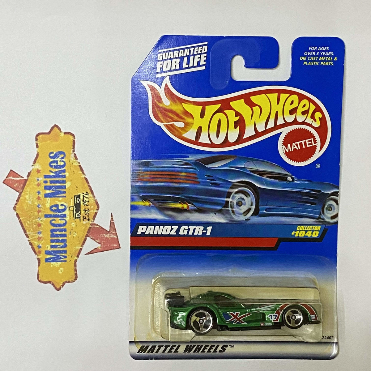 1998 Hot Wheels Green PANOZ GTR-1 Collector #1040 - New! $5 BARGAIN BIN!– product image