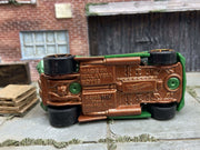 2018 Hot Wheels 16 Angels Pearl Green Yellow And Brown White Scallops On Top And Sides - $2 BARGAIN BIN!