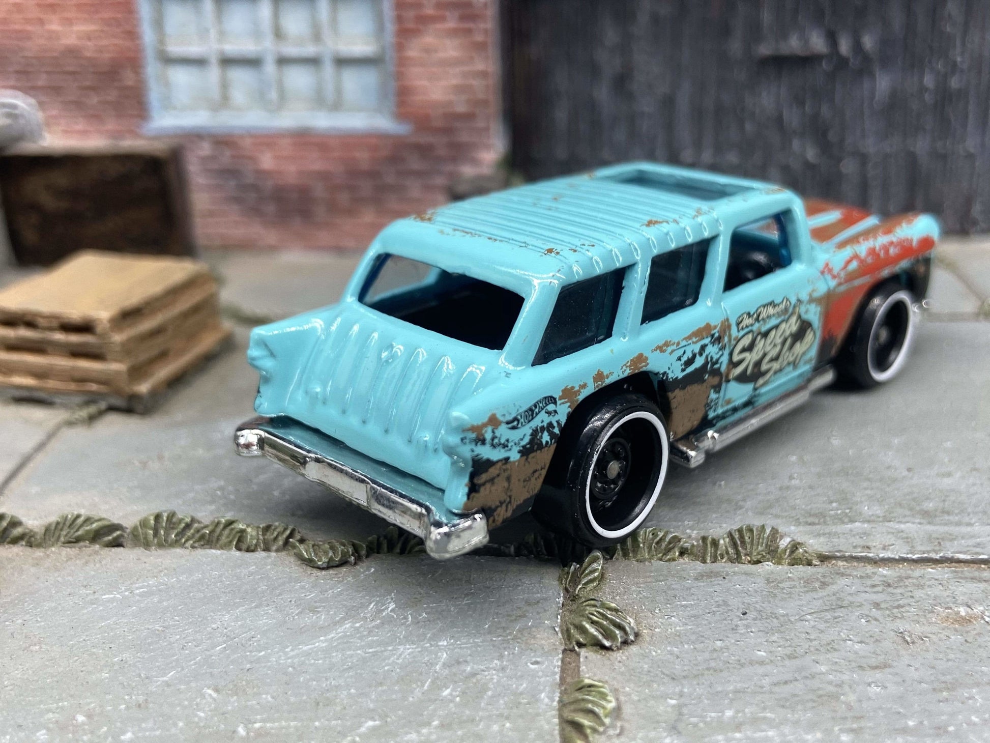 Loose Hot Wheels - 1955 Chevy Nomad - Light Blue Speed Shop Livery