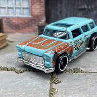 2019 Hot Wheels Speed Shop Rod Squad Classic '55 Chevy Nomad Blue