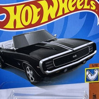 Collectable Carded Hot Wheels - 1969 Camaro Convertible - Black and White