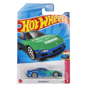 Collectable Carded Hot Wheels - 1995 Mazda RX-7 - Blue and Green FALKEN Tires