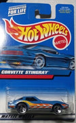 Collectable Carded Hot Wheels 2000 - Corvette Stingray - Blue with Flames
