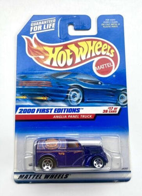 Collectable Carded Hot Wheels 2000 - First Edition - Anglia Panel Truck - Purple