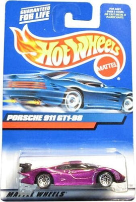 Collectable Carded Hot Wheels 2000 - Porsche 911 GT1-98 - Purple