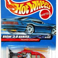 Collectable Carded Hot Wheels 2000 - Propper Chopper - Red and Yellow