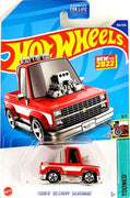 Collectable Carded Hot Wheels 2022 - 1983 Chevy Silverado Toon'd - Red and White