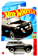 Collectable Carded Hot Wheels 2022 - 1988 Jeep Wagoneer - Black and Silver