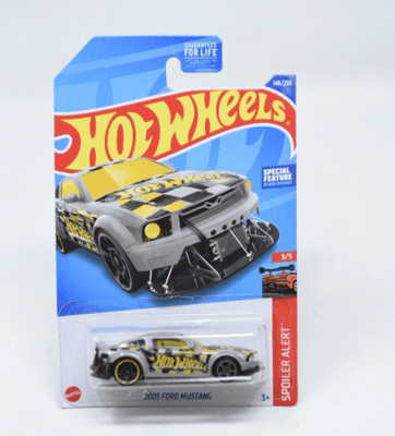 Collectable Carded Hot Wheels 2022 - 2005 Ford Mustang - Silver, Yellow and Black Hot Wheels