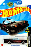 Collectable Carded Hot Wheels 2022 - 60's TV Series Batman Batmobile - Black with Red Stripes