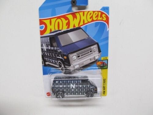 Collectable Carded Hot Wheels 2022 - 70's Van - Black HW Art Car