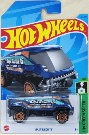 Collectable Carded Hot Wheels 2022 - Baja Bison T5 - Blue