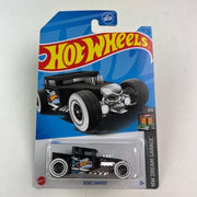 Collectable Carded Hot Wheels 2022 - Bone Shaker Hot Rod Truck - Black Team Hot Wheels