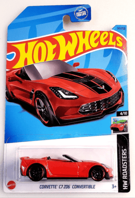 Collectable Carded Hot Wheels 2022 - Corvette C7 Z06 Convertible - Red