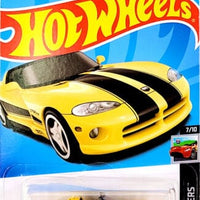 Collectable Carded Hot Wheels 2022 - Dodge Viper RT/10 - Yellow and Black