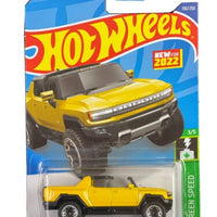 Collectable Carded Hot Wheels 2022 - GMC Hummer EV - Yellow