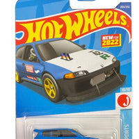 Collectable Carded Hot Wheels 2022 - Honda Civic Custom - Blue