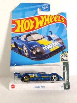Collectable Carded Hot Wheels 2022 - Mazda 787B Racecar - Blue