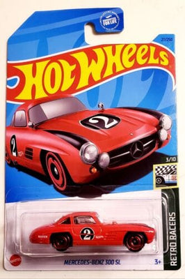 Collectable Carded Hot Wheels 2022 - Mercedes Benz 300 SL - Red