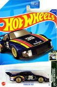 Collectable Carded Hot Wheels 2022 - Porsche 935 - Blue, Pink and Yellow 35
