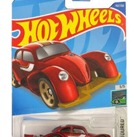 Collectable Carded Hot Wheels 2022 - Volkswagen VW Kafe Racer - Dark Red and Gold