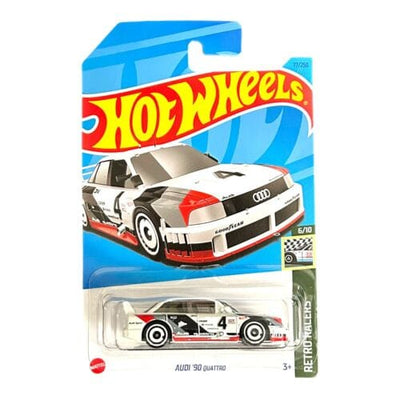 Collectable Carded Hot Wheels 2023 - Audi '90 Quattro - White, Black, Gray and Red 4