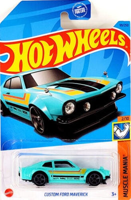 Collectable Carded Hot Wheels 2023 - Custom Ford Maverick - Turquoise