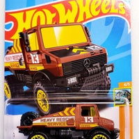 Collectable Carded Hot Wheels 2023 - Mercedes Benz Unimog 1300 - Brown Heavy Rescue