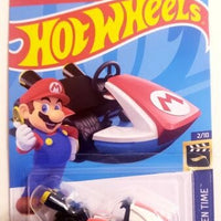 Collectable Carded Hot Wheels 2023 - Standard Kart - Mario Kart White, Blue and Red
