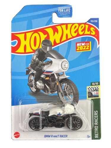 Collectable Carded Hot Wheels 2022 - BMW R nineT Racer Motorcycle - White