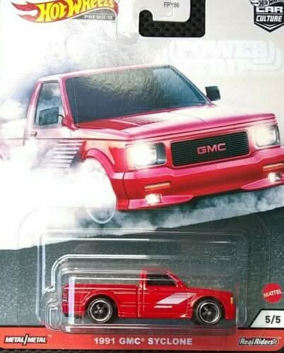 Collectable Carded Hot Wheels Car Culture Power Trip 1991 GMC Syclone Real Riders