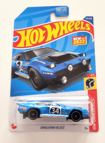 Collectable Carded Hot Wheels 2022 - Dimachinni Veloce - Blue