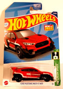 Collectable Carded Hot Wheels - Ford Mustang Mach-E 1400 - Red, Black and White