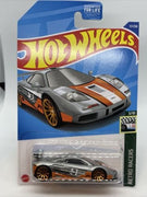 Collectable Carded Hot Wheels - McLaren F1 GTR - Silver and Orange