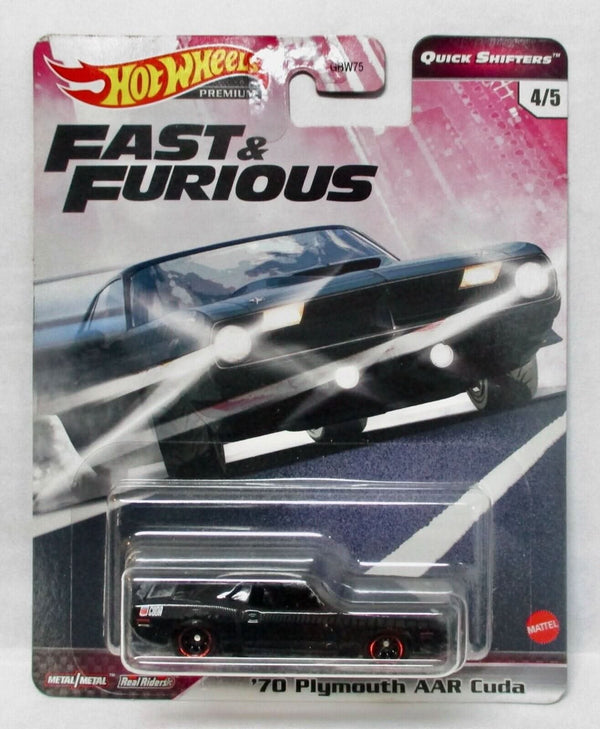 Collectable Carded Hot Wheels 2020 HOT WHEELS FAST & FURIOUS QUICK SHIFTERS 1970 PLYMOUTH AAR CUDA REAL RIDERS