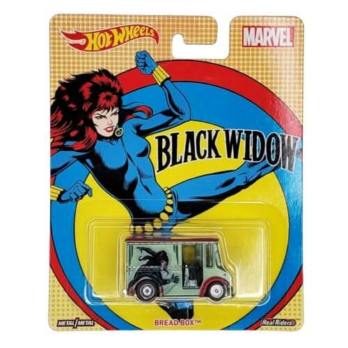 Collectable Carded Hot Wheels BREAD BOX BLACK WIDOW MARVEL COMICS REAL RIDERS